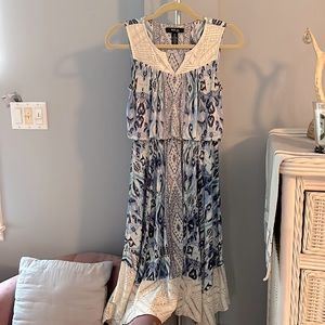 Summer Blue and Green Print Dress. Size PS. Style&Co. Petite.